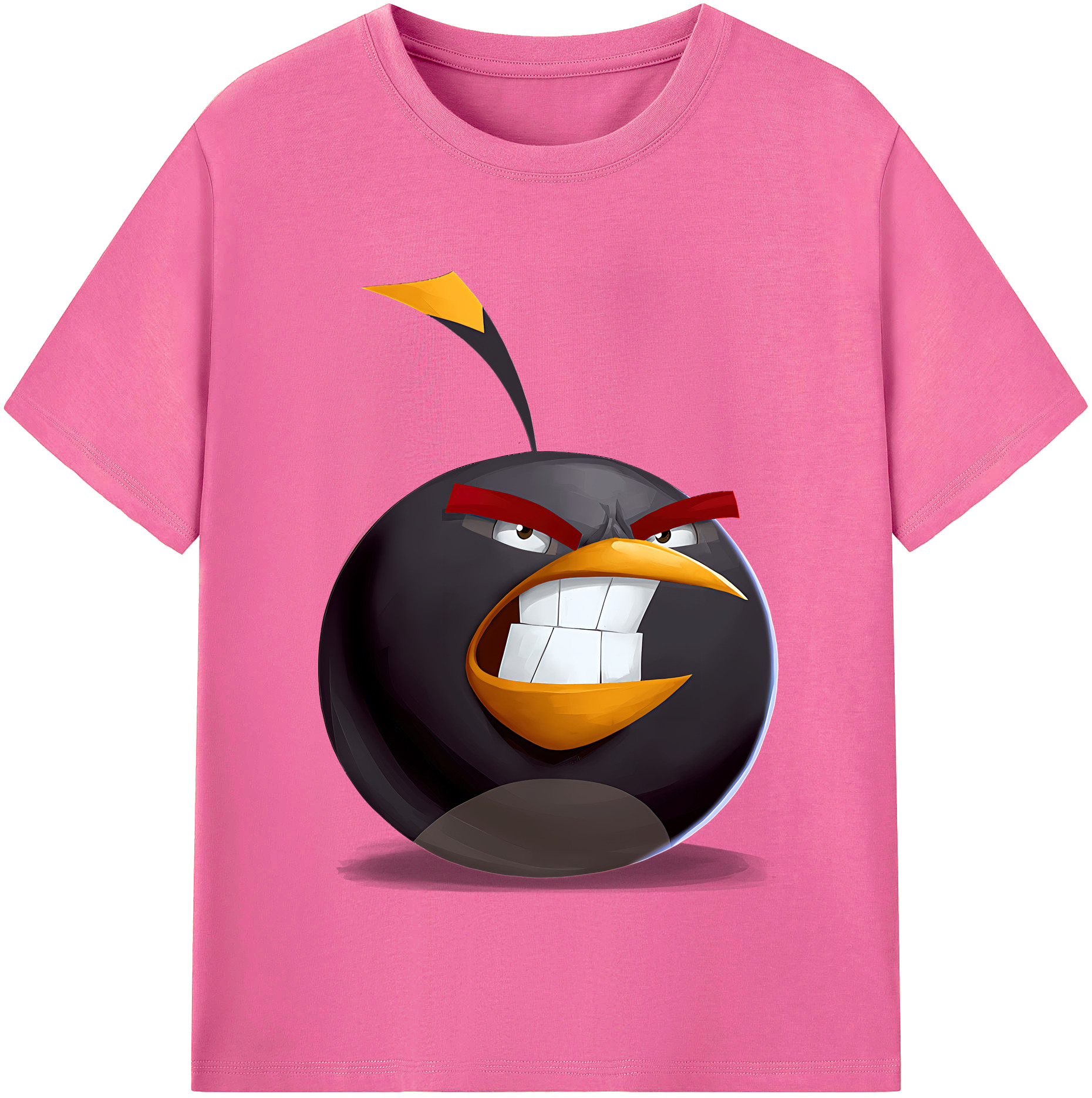 （画像用） Angry Birds アングリーバード レディースカジュアルプリントTシャツ（綿100％）